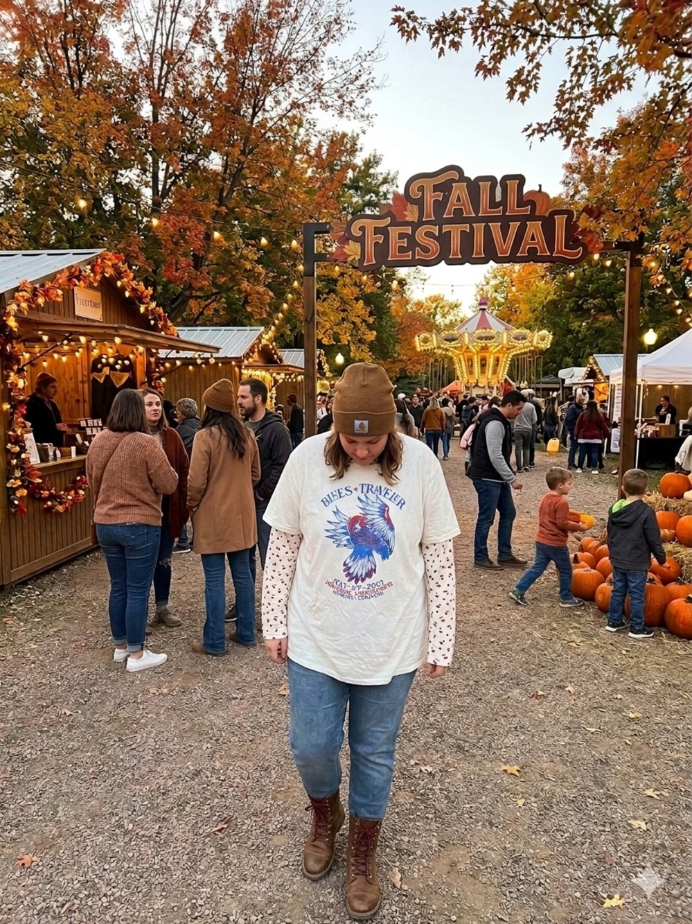 Upcycled Blues Traveler Graphic Long Sleeve Layered Tee